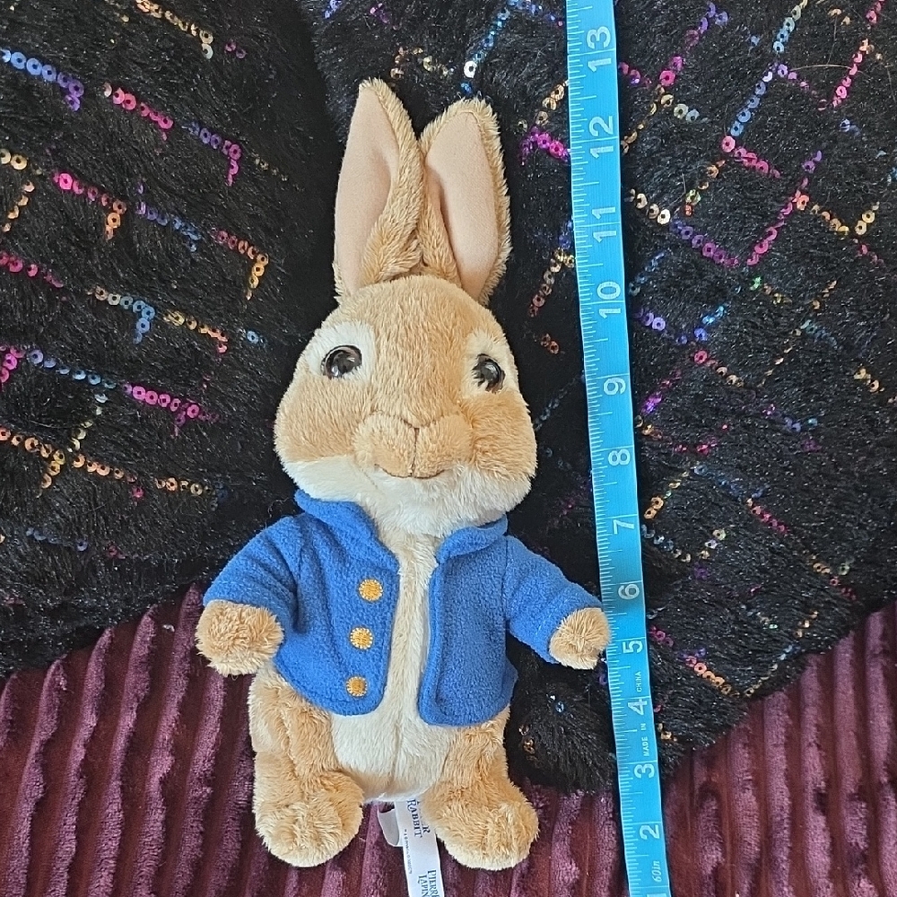 Plush PETER RABBIT in Blue Jacket - Soft Brown Rabbit Stuffed Animal 2020